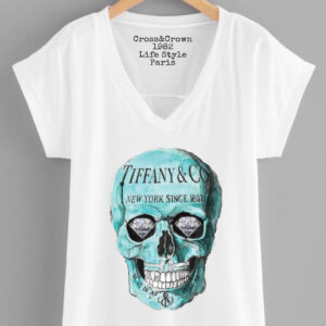 camiseta calavera azul
