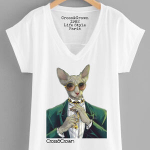Camiseta gato gafas