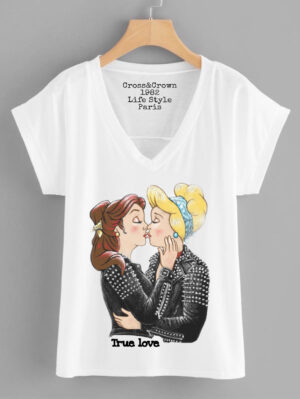 Camiseta princesas disney beso