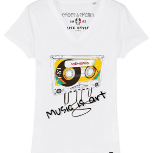 Camiseta disquete cuello pico