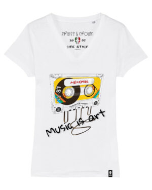 Camiseta disquete cuello pico