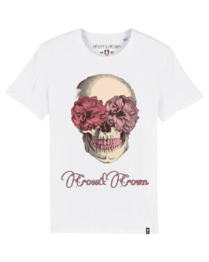 Camiseta flores y calavera