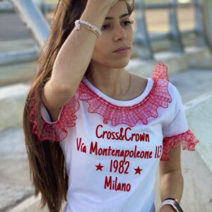Camiseta volantes roja