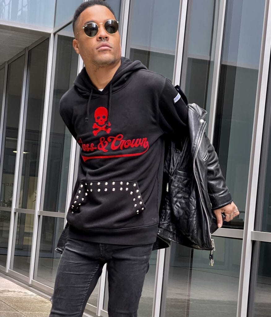 Sudadera Negra tachuelas